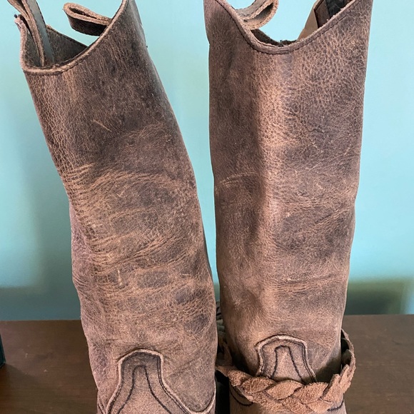 Distressed Leather Boots - Picture 3 of 6